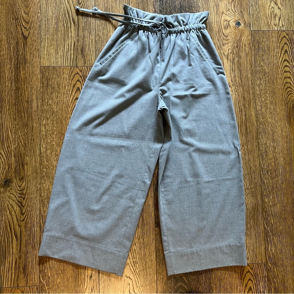 The Group by Babaton Light Grey Wool Paperbag Trouser